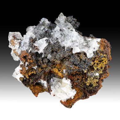 Descloizite with Calcite