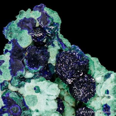 Azurite with Malachite