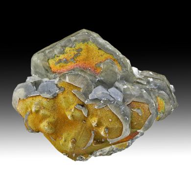 Pyrite with Calcite