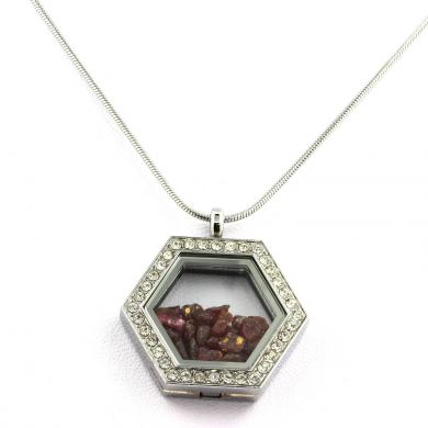 Raw Ruby Necklace.