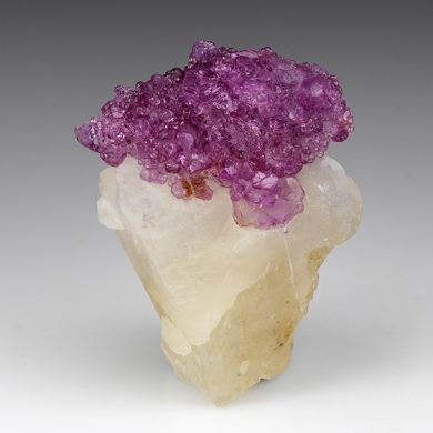 Corundum var. Ruby with Calcite