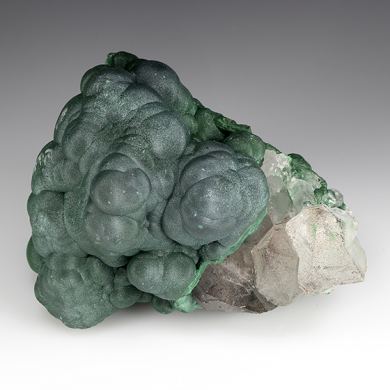 Malachite with Quartz