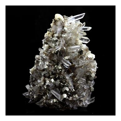 Siderite, Quartz, Pyrite.