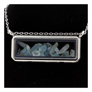 Raw Aquamarine necklace.