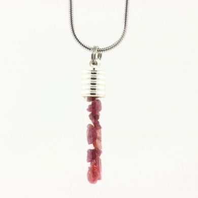 Raw Ruby necklace.