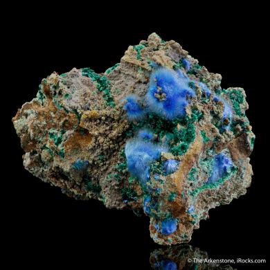 Cyanotrichite with Brochantite