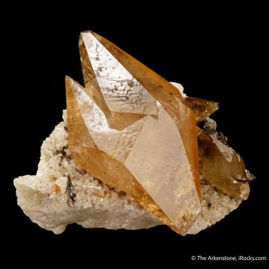 Calcite on Baryte with Sphalerite