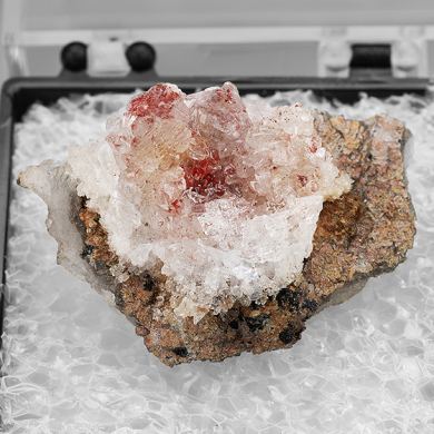 Cinnabar with Calcite