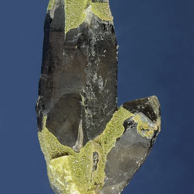 Quartz (var. Smoky) with Epidote