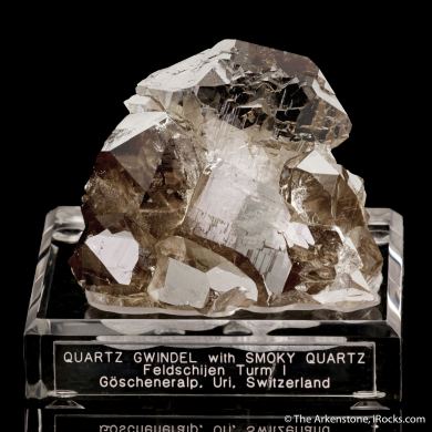 Quartz var. Smoky with Gwindel