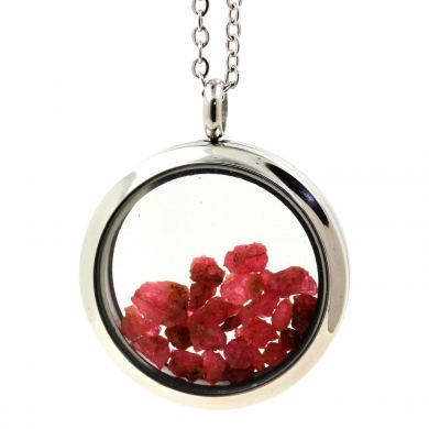 Raw Spinel necklace.