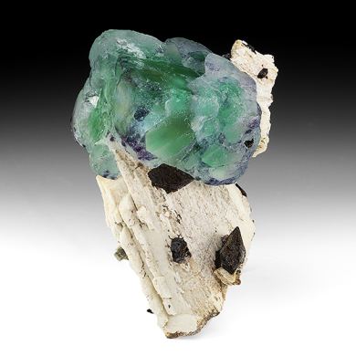 Fluorite with Orthoclase, Siderite