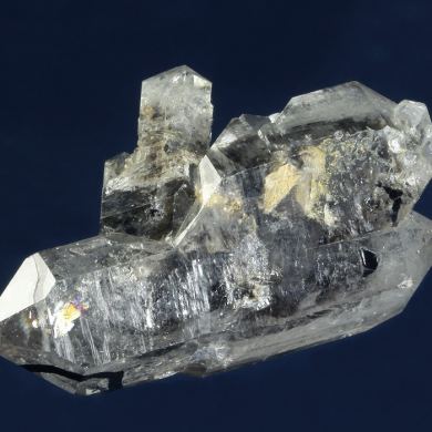 Quartz (Smoky enhydro)