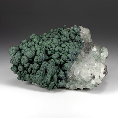 Malachite with Quartz