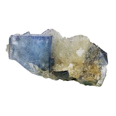 Fluorite with Calcite, Strontianite