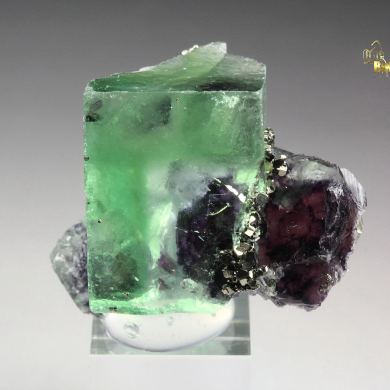 FLUORITE with PHANTOMS, PYRITE