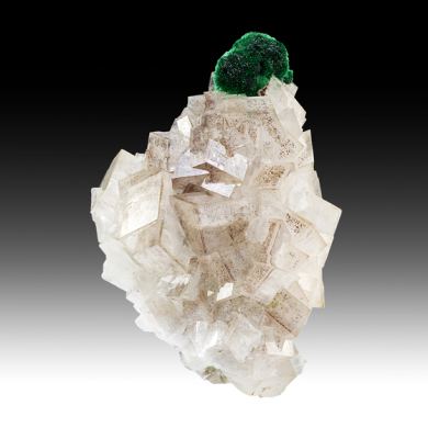 Malachite with Calcite