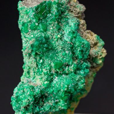 Cuprian Adamite with Ferrilotharmeyerite