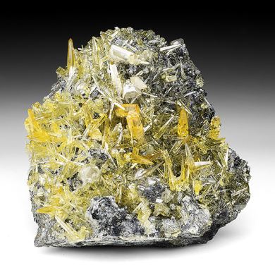 Mimetite with Cerussite, Wulfenite, Pyrite