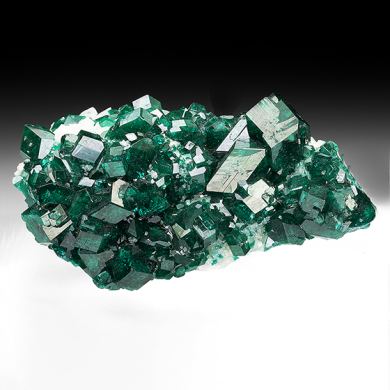 Dioptase with Calcite