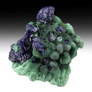 Azurite with Malachite