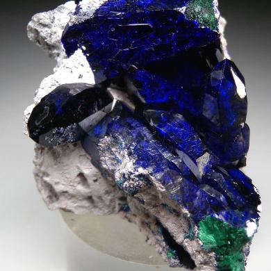 Azurite with Malachite