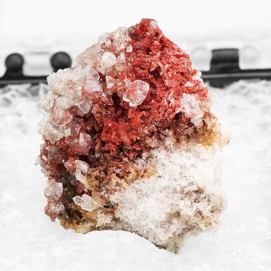 Cinnabar with Calcite