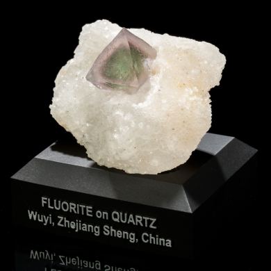 Phantom Fluorite on Quartz from China