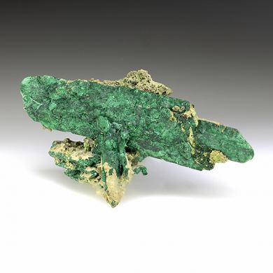 Malachite after Azurite with Copper