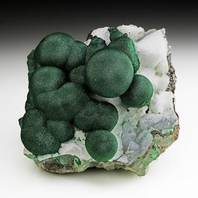 Malachite with Quartz