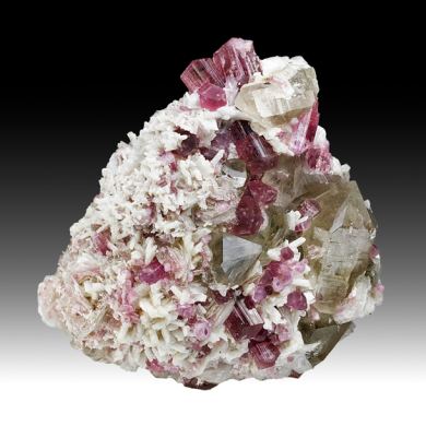 Elbaite with Albite, Quartz