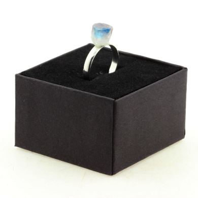 Silver Plated raw Euclase Ring. 10.32 ct.