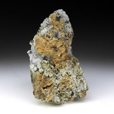 Roweite with Olshanskyite, Andradite, Calcite