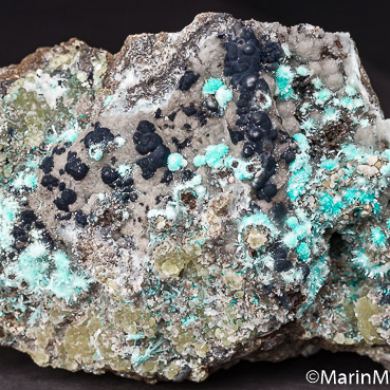 Smithsonite, Hemimorphite, Aurichalcite