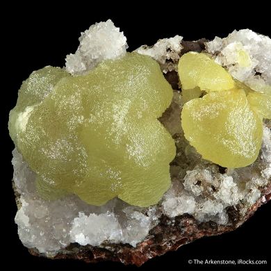 Adamite on Calcite