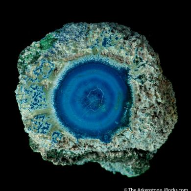 Shattuckite stalactite end cap