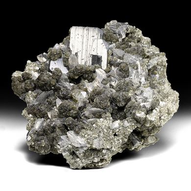 Ferberite with Arsenopyrite, Quartz, Muscovite