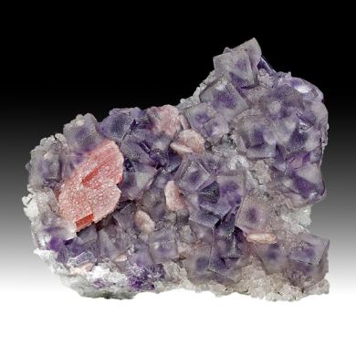 Fluorite with Rhodochrosite