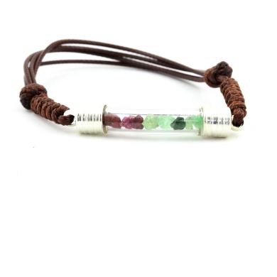 Raw Ruby + Tsavorite Garnet bracelet.