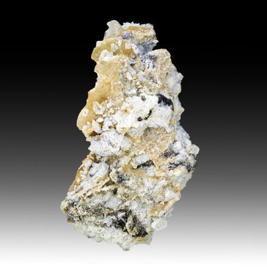 Wulfenite var. Chillagite with Barite, Cerussite