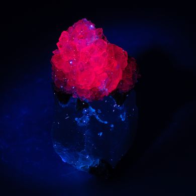 Corundum var. Ruby with Calcite, Pargasite