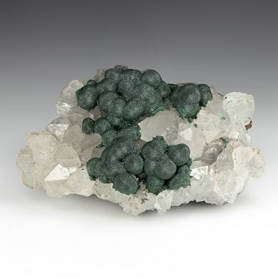 Malachite with Quartz