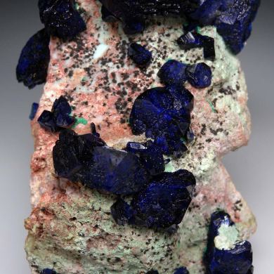 Azurite with Malachite