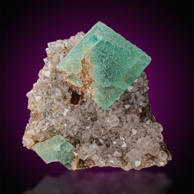 Fluorite  on Quartz