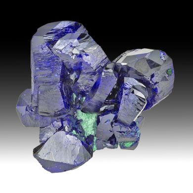 Azurite with Malachite