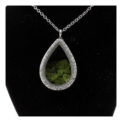 Raw Peridot necklace.