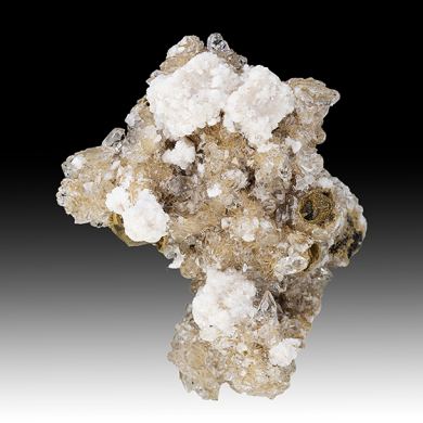 Bultfonteinite with Hydroxylapophyllite, Calcite