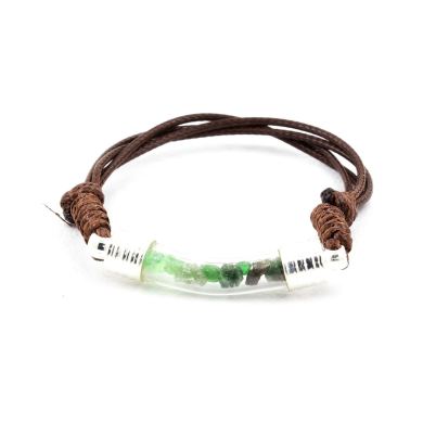 Raw Tsavorite Garnet bracelet.