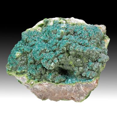 Dioptase with Duftite, Calcite