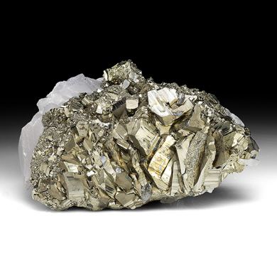 Pyrite with Calcite